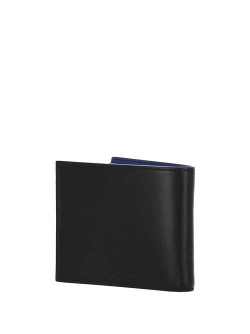 black/royal blue calf leather wallet OFF WHITE | OMNC061S24LEA0011045